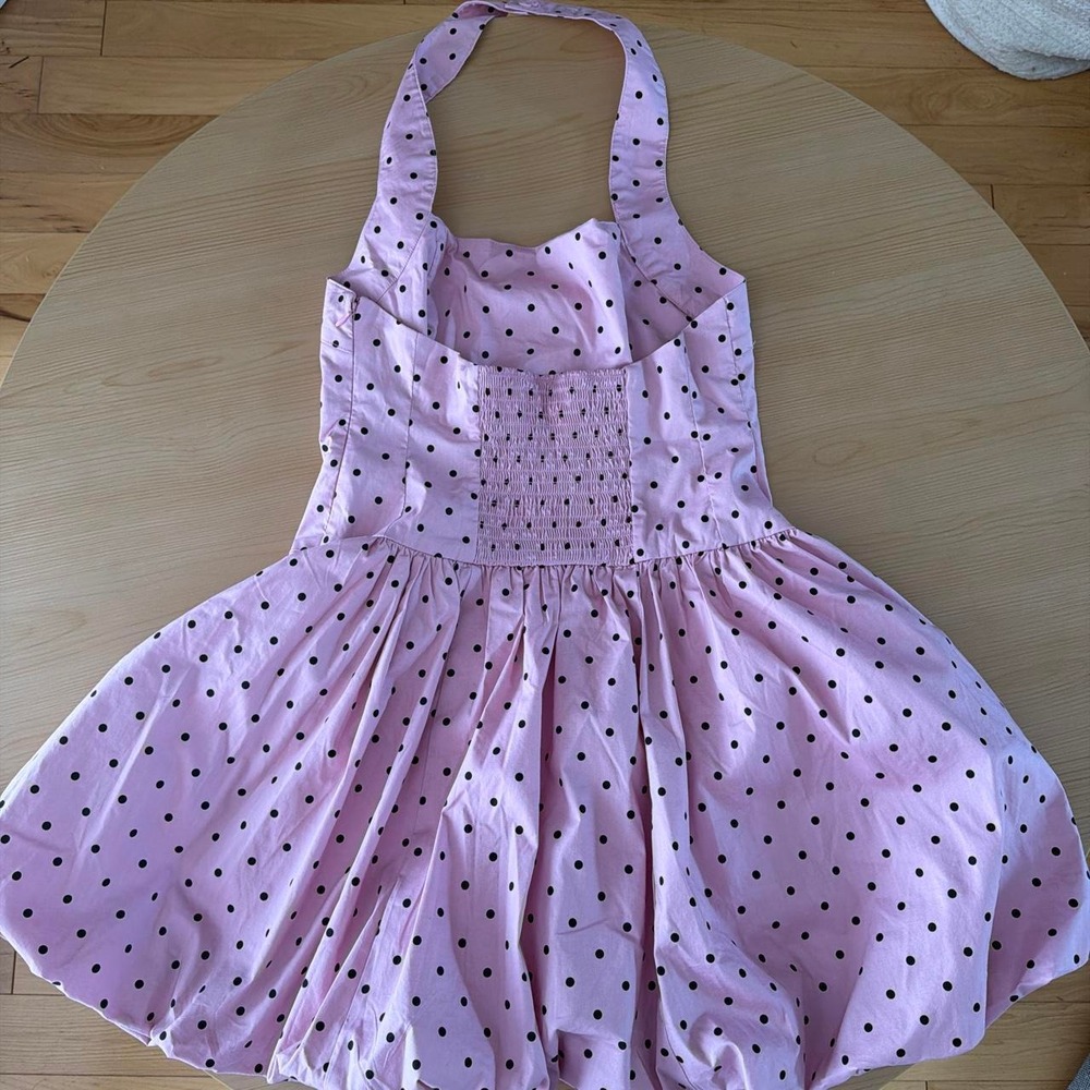 Urban Outfitters Kimchi Blue Casey Bubble Mini Dress Polka Dot Size M - Picture 3 of 6